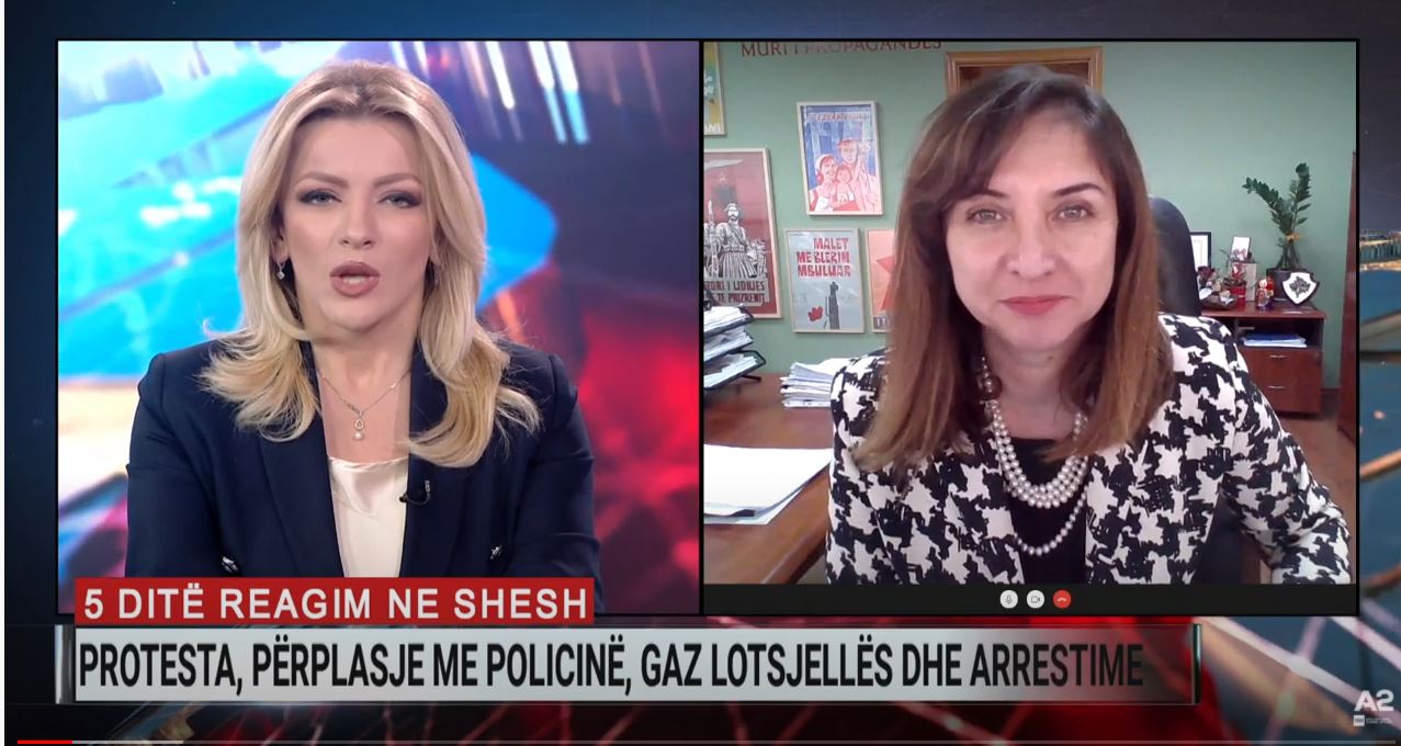 Avokatja e Popullit Erinda Ballanca në një intervistë për A2 CNN,